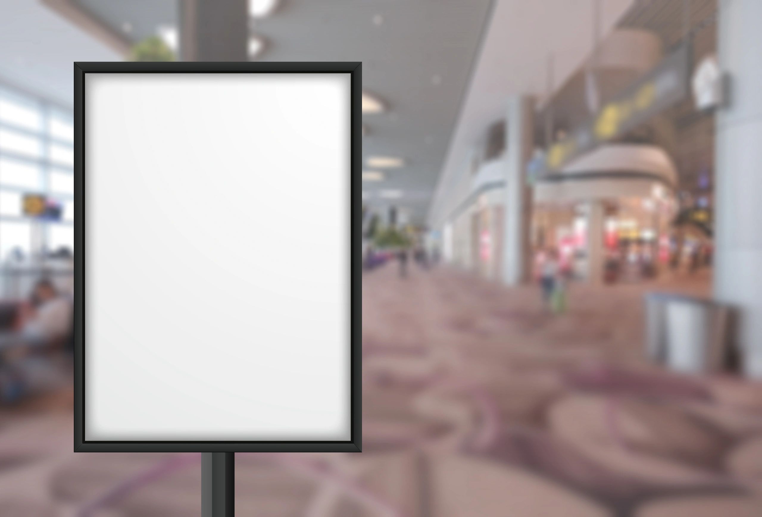 Large-format billboard advertising display representing outdoor visibility